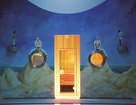 Sauna entrance